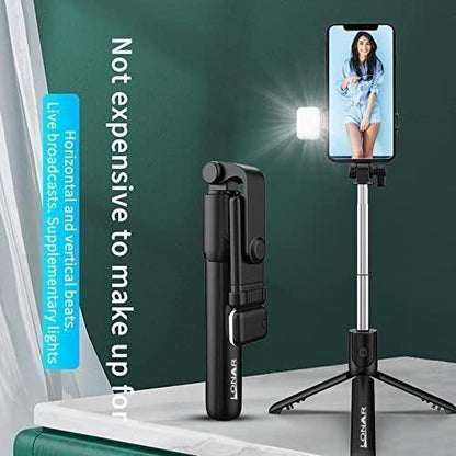 3-in-1 Selfie Stick Tripod with Bluetooth Remote & FlashLight